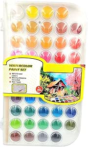 FITTO Watercolor Set – Non-Toxic Watercolors with Mixing Palette Included, Vibrant Colors for Artists and Students, Safe for Kids, Ideal for Painting, Sketching, and Creative