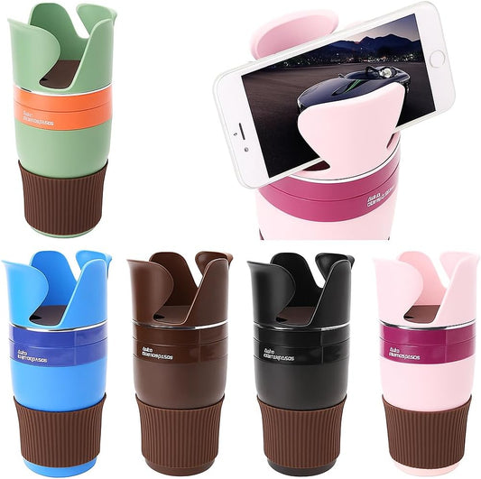 Multifunctional Car Cup Holder, Expanding Car Water Bottle Holder, Rotatable Car Cup Organizer, Secure Drink Holder for Water Bottle, Coffee, and Beverages, Easy to Install-Assorted