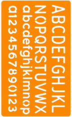 240 Pieces Lettering Templates (15cm Orange - Upper & Lower Case Letters and Numbers)