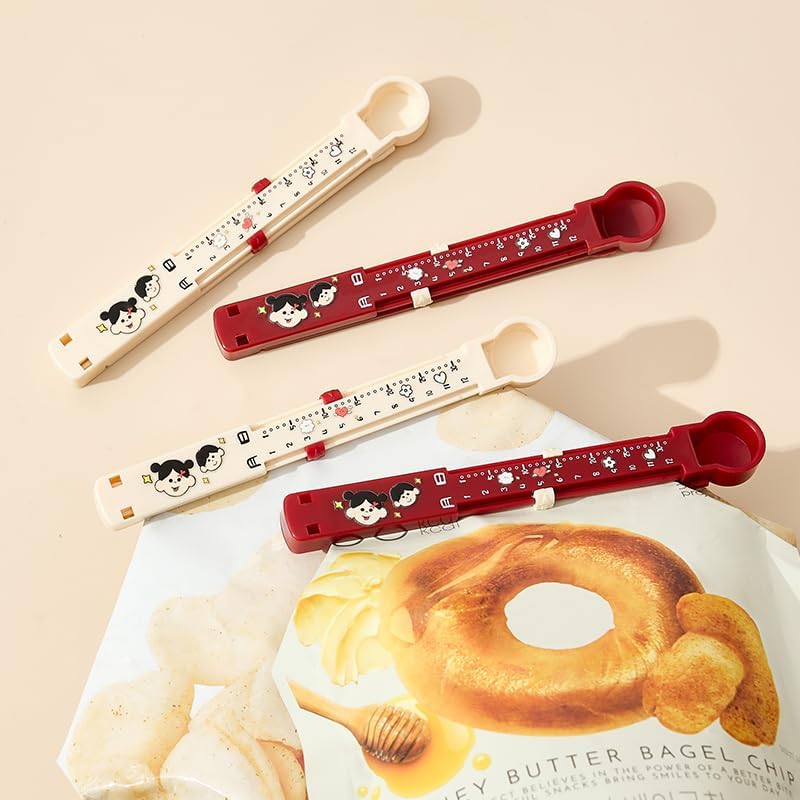 Scale Sealing Clip Set of 6 – Cream – 14cm x 2cm – PP Material