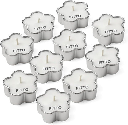 Set of 12 Silver Flower Metal Diya & Tealight Candle – Home Decor, Prayer Candle, Wedding & Festival Lighting, Arabic Lantern