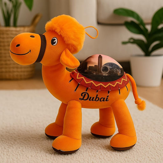 25 cm Orange Camel Figurine - Home Decor & Collectible Animal plush toy