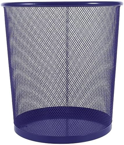 96 Pieces Round Paper Bins (23.5x19x26cm for Office & Home Waste Disposal – Purple)