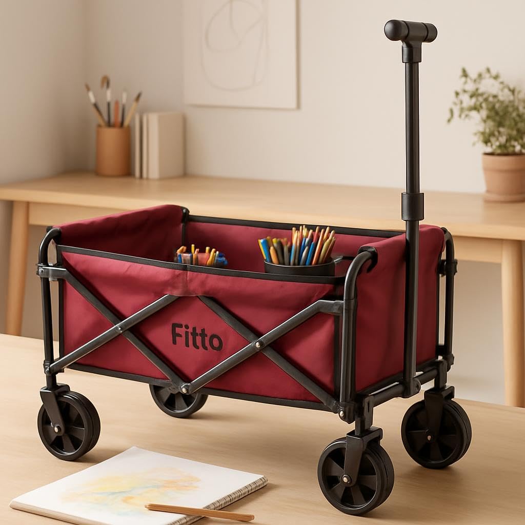 Foldable Utility Cart 145L 59x33x45cm Storage Organizer for Home, Office, Garage