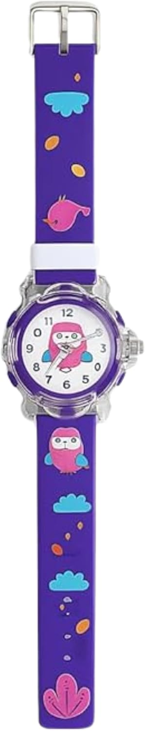 96 Pieces 3D Cute Cartoon Toy Silicone Band Wristwatches (Purple)