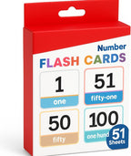 120 Pieces 36 Sheets Number Series Flash Cards (12x7.7cm Educational Tool)