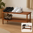 96 Pieces Wooden Shoe Racks (2 Layer – Coffee Brown – 74x26x29.5cm)