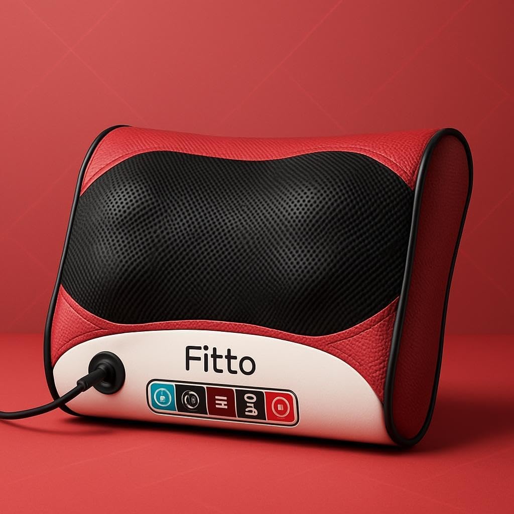 Electric Shiatsu Infrared Heating Massage Pillow with 3 Modes – Deep Tissue Neck, Shoulder, Back Pain Relief, Adjustable Heat & Smart Timer