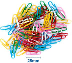 144 Pieces 80 Pieces Plastic Coateds (25mm Paper Clips – Assorted Colors)
