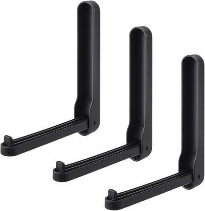 90 Degree Foldable Wall-Mounted Clothes Hanger Storage Artifact, Adhesive Type, Can hold Upto 5kg, Pack of 3