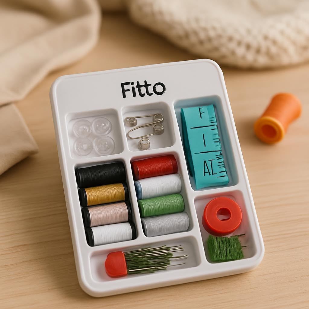 144 Pieces Portable Travel Sewing Kit Boxes with Color Needle Threads for Hand Stitching
