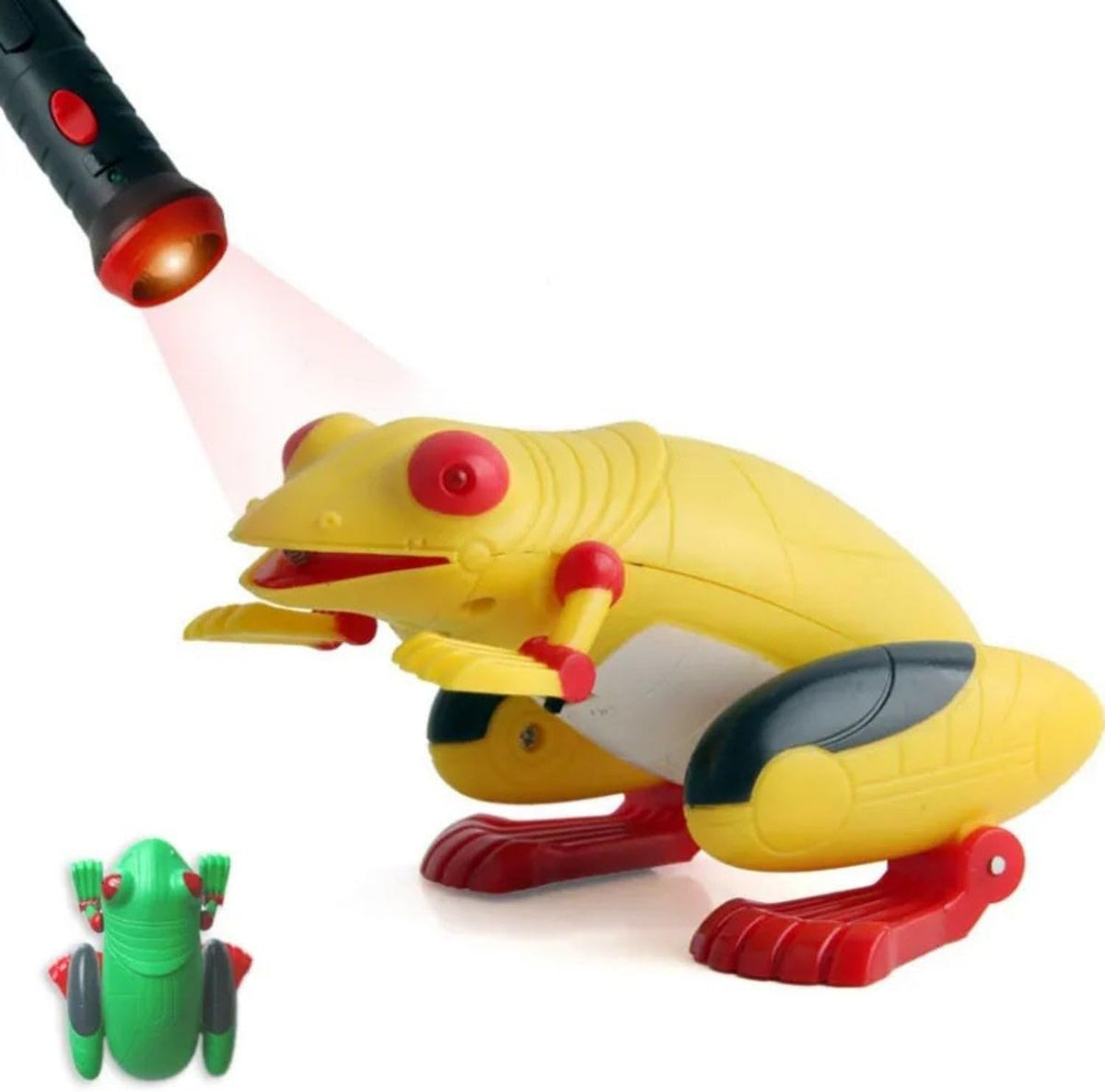 72 Pieces Laser Remote Control Frog Toy - Life Likes with Jumping (Sound and Light – Yellow)
