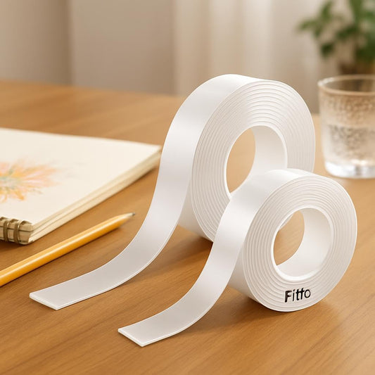 Transparent Sticky Tape 2 Pieces 24mmx30m Adhesive for Office, Home & Crafts