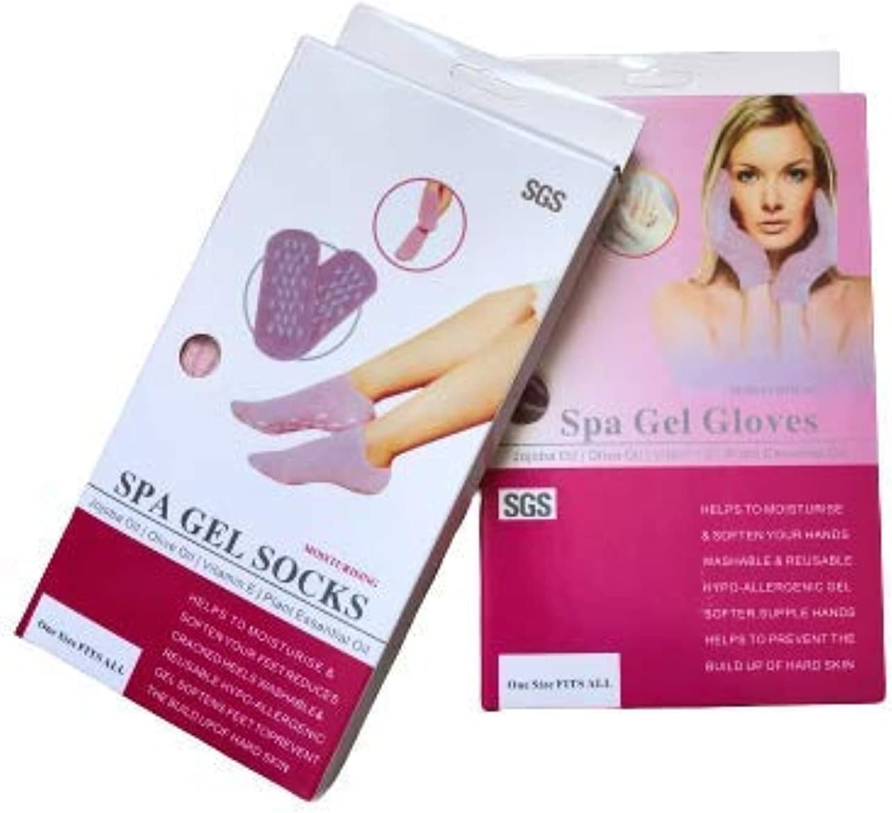 Fitto Moisturizing Spa Gel Socks and Gloves Set - Premium Hydrating Gel Lined Socks and Gloves for Dry, Cracked Hands and Feet | Anti-Slip, Deep Moisturizing, Reusable Spa Treatment at Home
