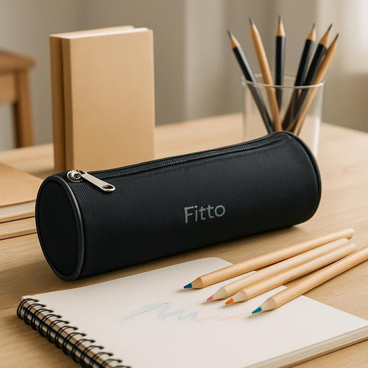 Pencil Pouch 20x4x3cm Black Stationery Organizer