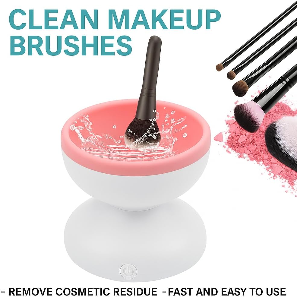 72 Pieces Electric Makeup Brush Cleaner - Portable Automatic USB Cosmetic Brush Cleaner Spinner Machines for All Brush Sizes (Deep Cleaning Tool)