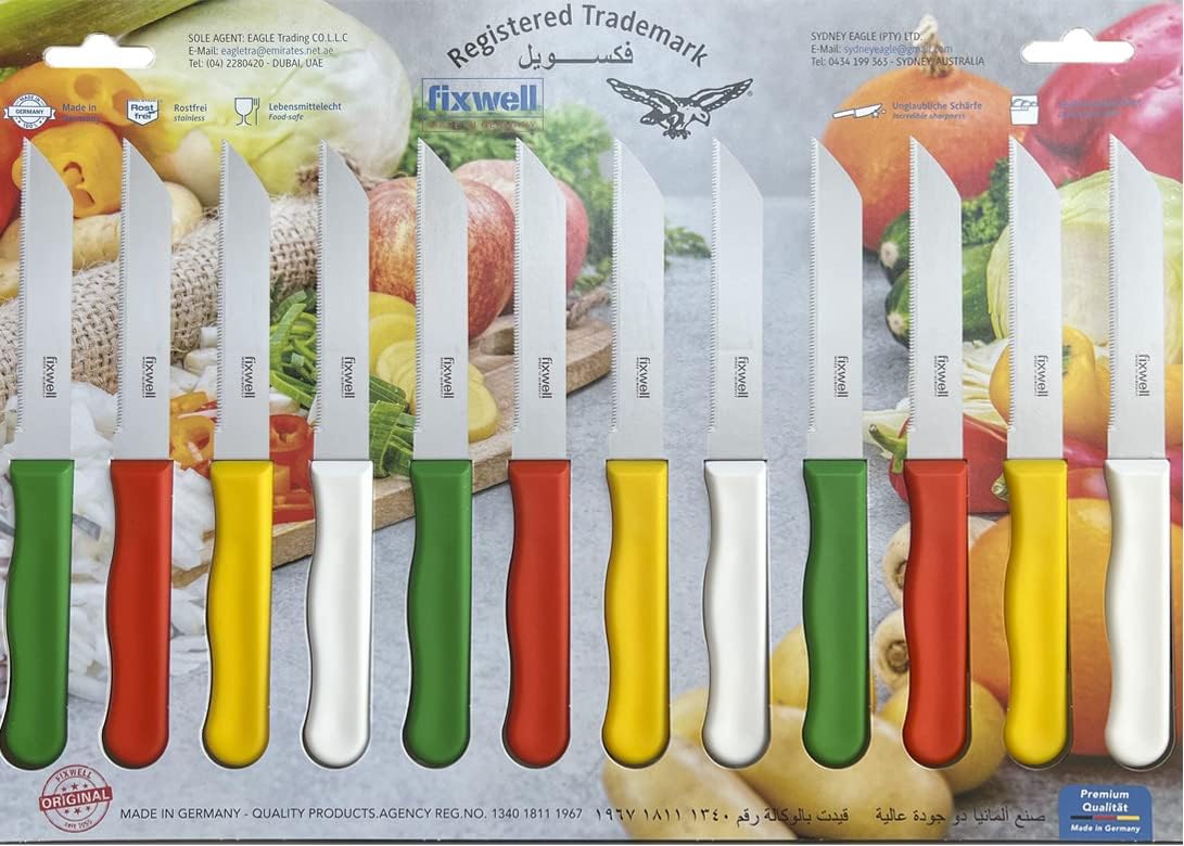12-Piece Knife Set – Premium Stainless Steel Kitchen Knives with Ergonomic Handles, Full Tang Construction, and Multi-Function Blade Set for Versatile Cooking