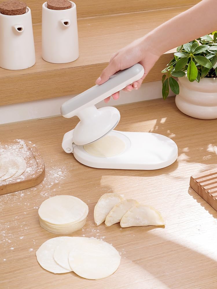 120 Pieces Dumpling Skin Pressing Tools (Ergonomic Design – White – Single Pack)