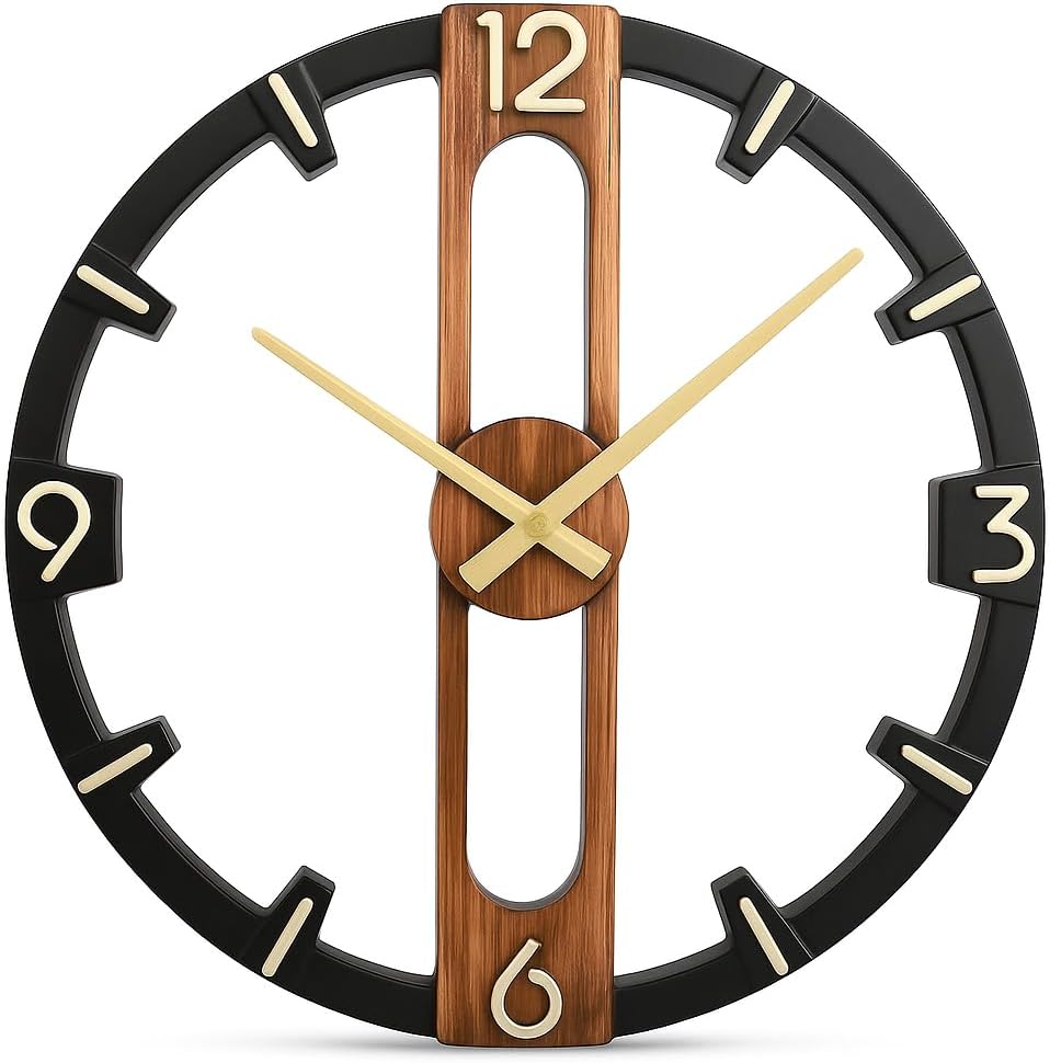 72 Pieces Mechanical Model Wall Clocks (12-Inch Vintage Gear Design Wall Clock with Open Frame – Industrial Style Steampunk Decor – Silent Non-Ticking Quartz Movement – for Home – Office – Living Room)