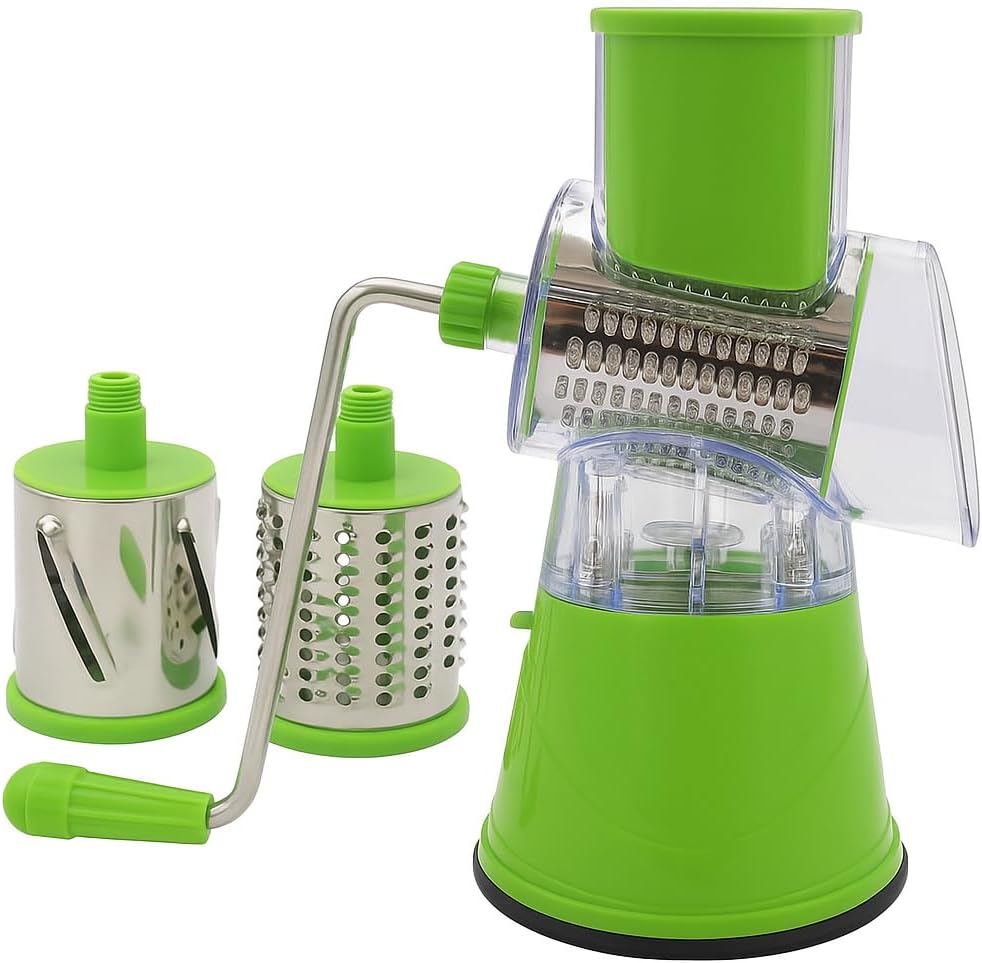 96 Pieces Manual Rotary Cheese Graters (Kitchen Speed Round Tumbling Box Shredder – Drum Vegetable Slicer – Nuts Grinder – for Veggie – Potato – Cucumber – Carrot – Chocolate – Pizza – Hashbrowns – Salad)