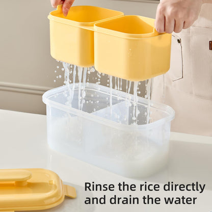Double-Compartment Lunch Box – 1400ML Capacity – Cream Color