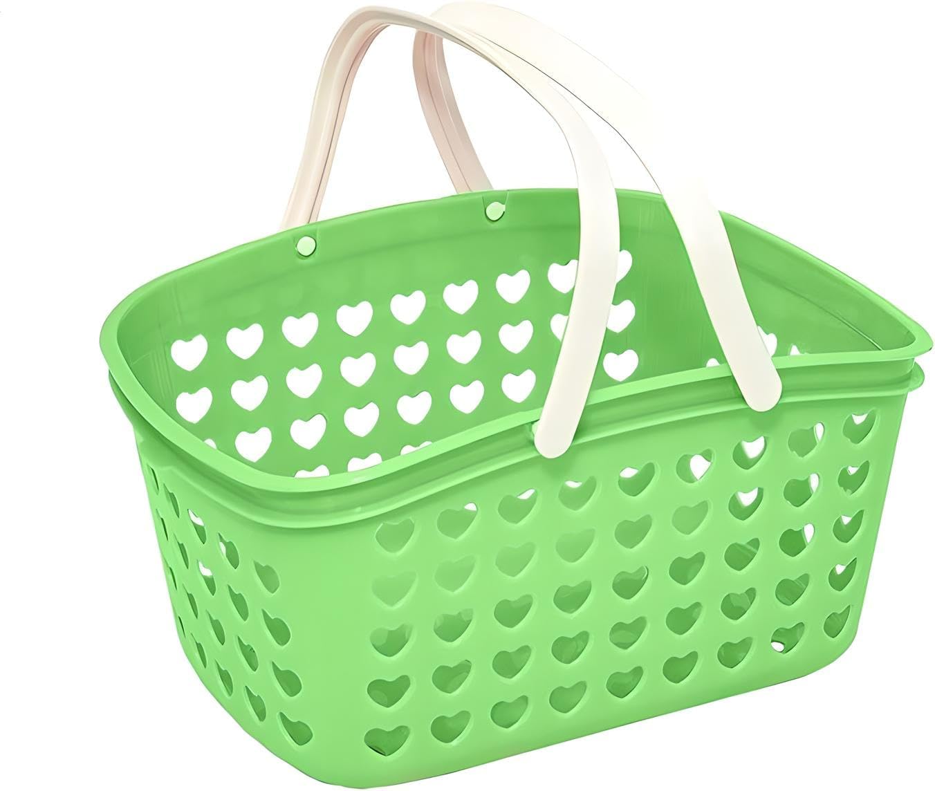 120 Pieces Green Plastic Organizing Storage Baskets with Handles and Holes - Multi-Purpose Small Bin for Kitchen (Bathroom – Toys – and More - Durable – BPA-Free – Easy to Clean – Lightweight and Portable)