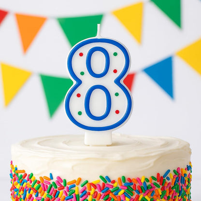 Birthday Candle Number 8 – Fun Numeric Cake Candle for Birthday Parties, Celebrations & Cake Decor