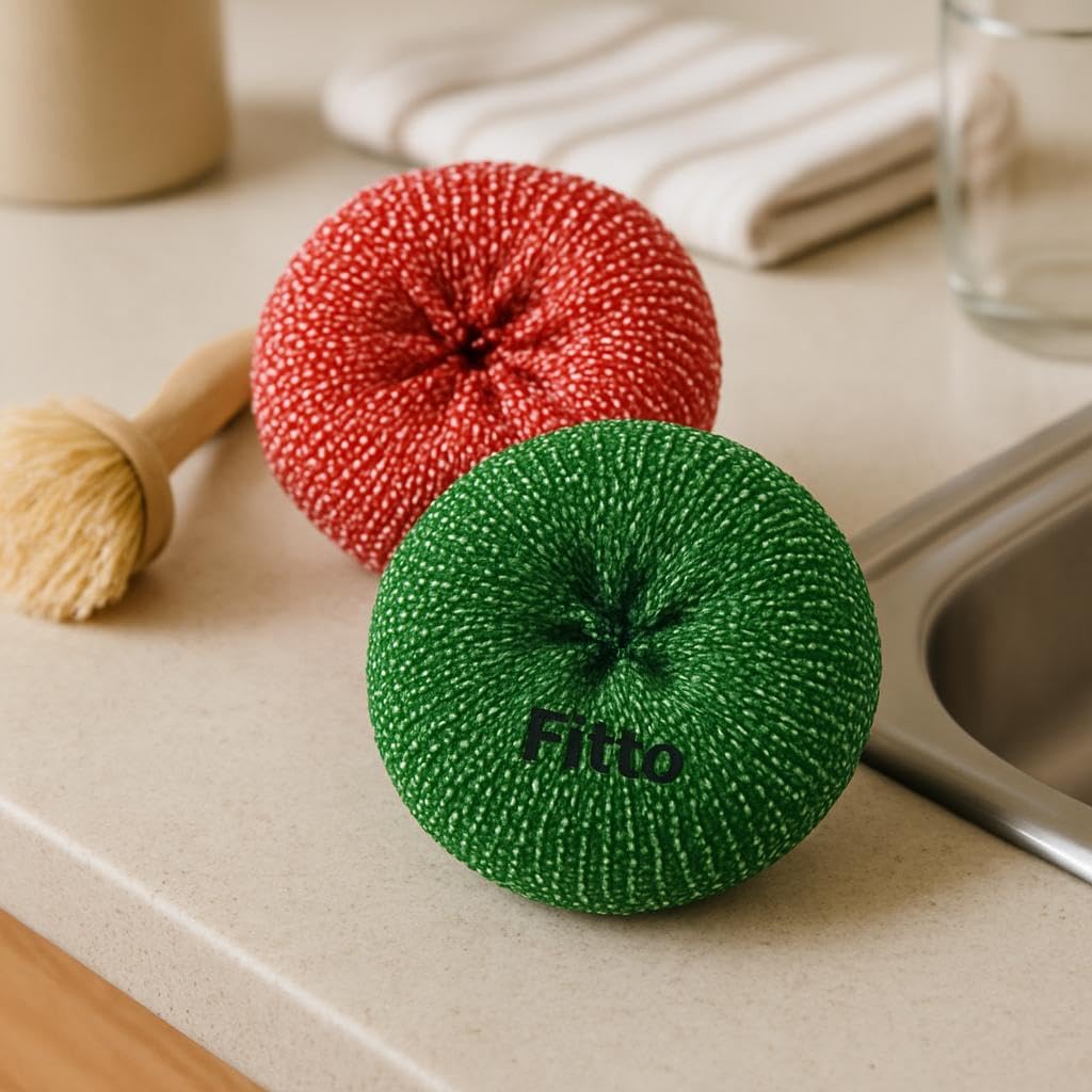 144 Pieces Nylon Scrubber Brushes (Assorted Colors – Pack of 2 for Effective Cleaning)