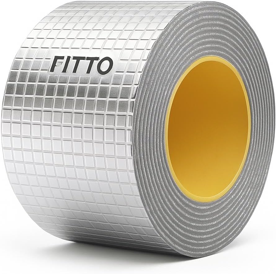120 Pieces Aluminum Foil Butyl Tapes (5cm x 5m – Super Waterproof Tape for Roof Leaks – Surface Cracks – Window Seals – Boat Sealing – and Pipe Ruptures)
