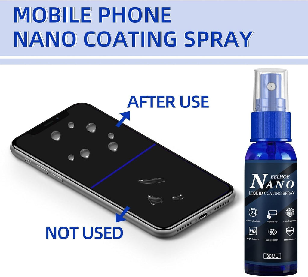 96 Pieces Premium Liquid Glass Coating Sprays (Nano Screen Protector for Mobile & All Surfaces – Waterproof – Oil-Resistant – Scratch Protection – 30ml)