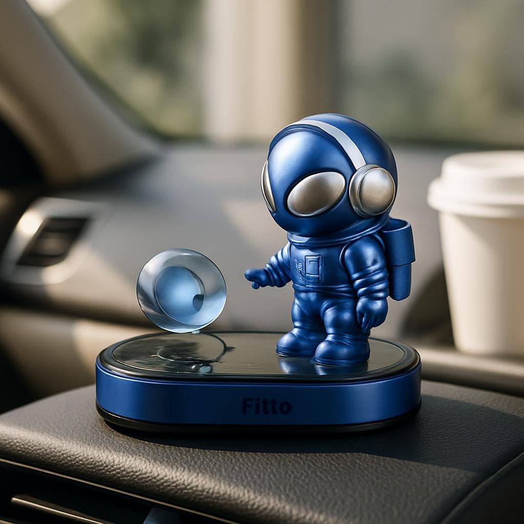 96 Pieces Solar Astronaut Design Rotating Car Air Fresheners (Blue)