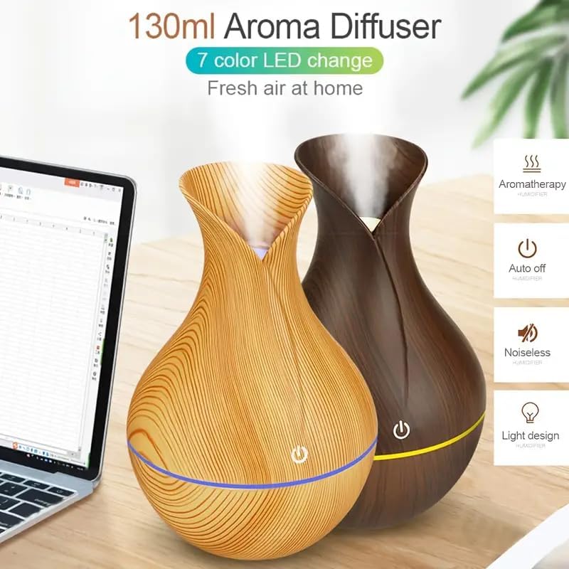 96 Pieces Relaxing Cool Mist Humidifiers with Color Changing LEDs | Quiet Ultrasonic Humidifier for Bedroom (Office & Baby Room | Essential Oil Diffuser | Auto Shut-Off & Adjustable Mist Levels)