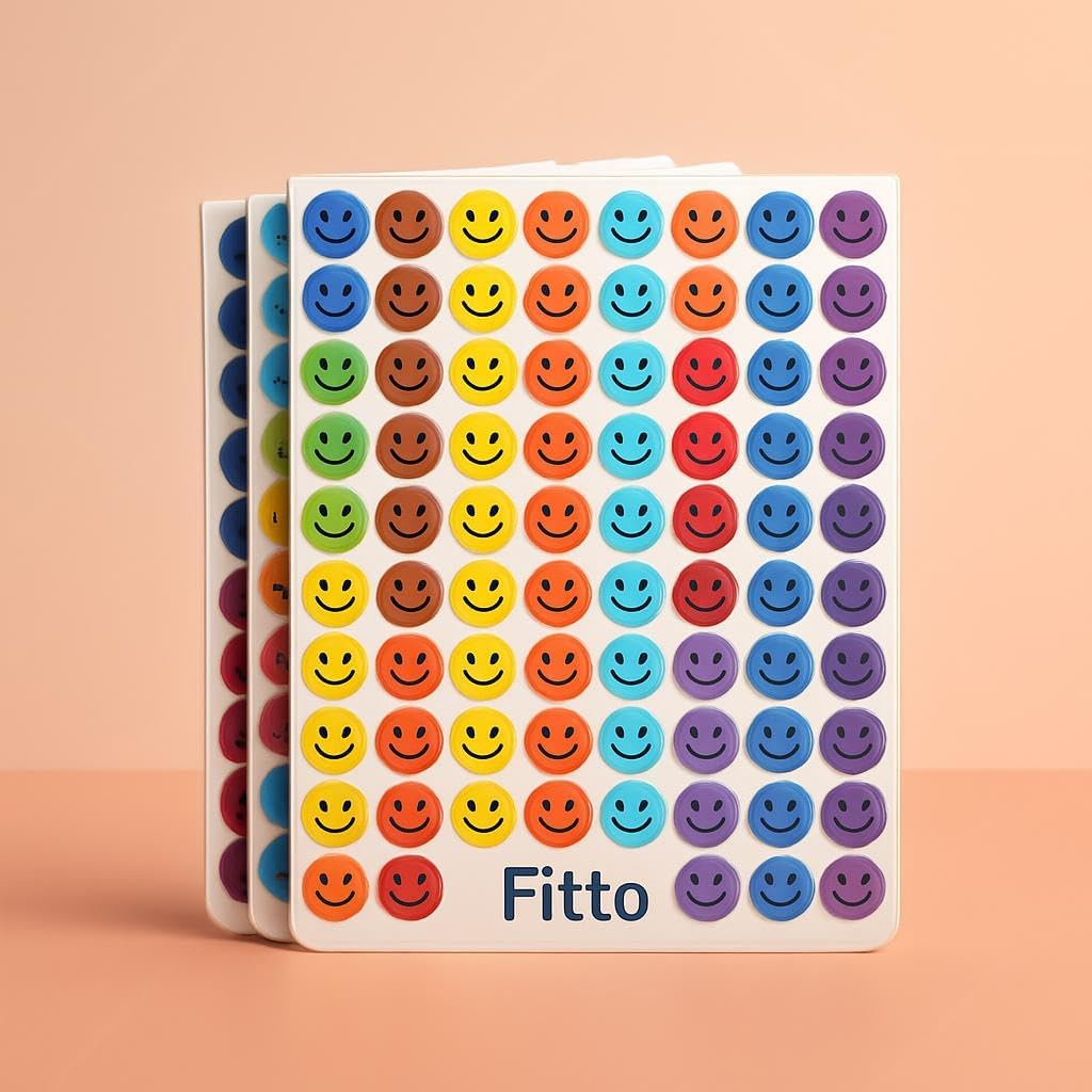 240 Pieces 5 Sheets Self Adhesive Emoji Labels (13.9x11.5cm Fun Sticker Set for Organizing)