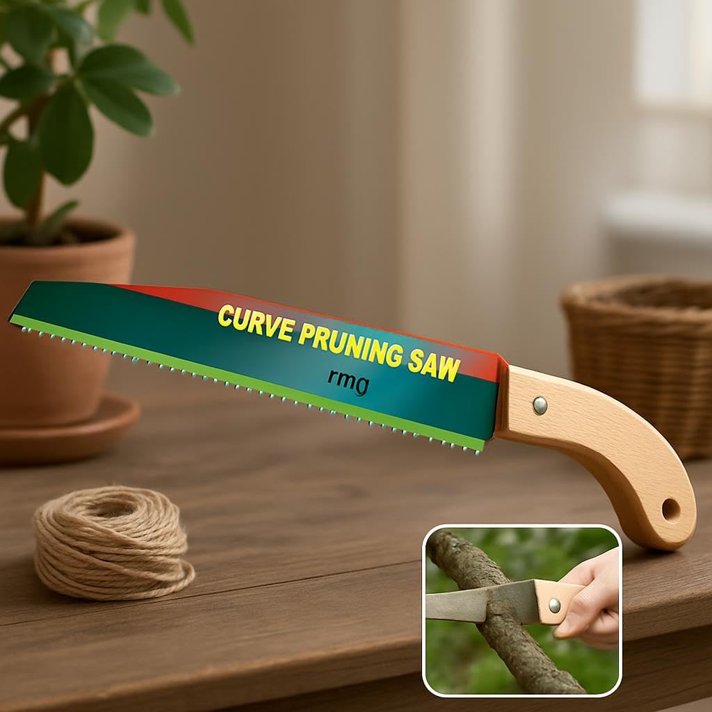 96 Pieces Curved Pruning Saws with Wooden Handle for Effortless Branch Cutting