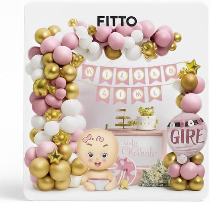 It's a Girl Balloon Card Pink Birthday Card for Girls