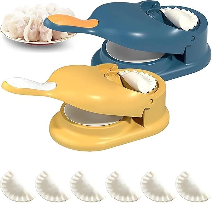 Fitto Dumpling Maker Ghughra Momos Machine, 2 in 1 Skin Press Mould, Gujiya Making, Kitchen Tool, Puri Maker, Best Gift for Women Girls, Pack 1