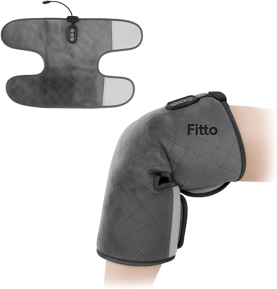 48 Pieces Heated Knee Brace Wrap Supports with Adjustable Temperature (Grey)