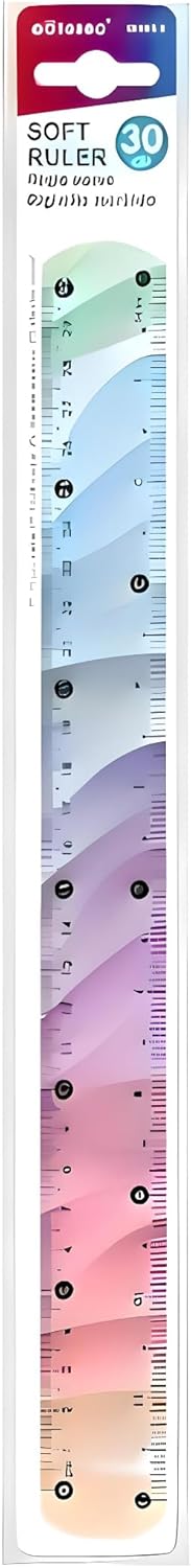 Soft Ruler 30 cm Multi Color Flexible Measuring Tool for School and Office Supplies