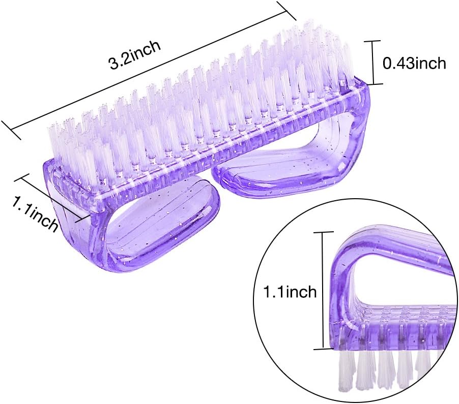 4 Pack Handle Grip Nail Brush, Fingernail Scrub Cleaning Brushes for Toes and Nails Cleaner, Ergonomic Handle for Easy Cleaning, Gentle yet Effective Scrub for Nails, Feet, and Hands (Assorted)