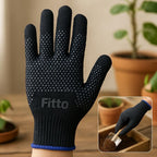 240 Pieces Black Gloves with Textured Grip and Blue Accent for Gardening and Work