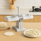 96 Pieces Maker Machine Dumpling Press Mold Makers (Stainless Steel Household Double Head Automatic Dumpling Maker Mould – Wrap Two At a Time – Easy-Tool For Pierogi Making Dumplings Empanadas Press Kitchen)