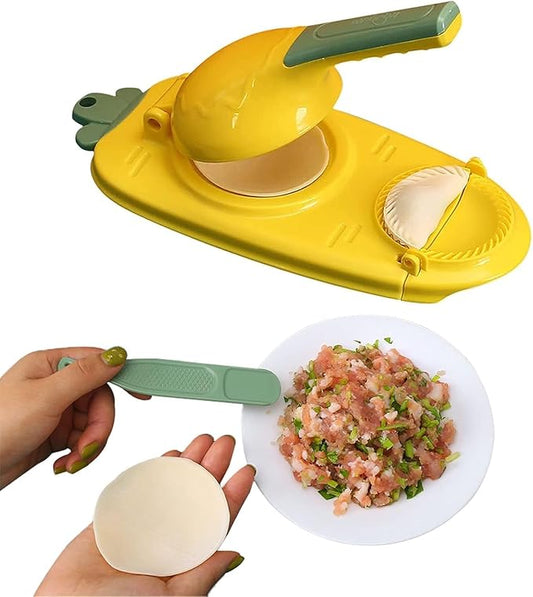 Fitto 2-in-1 Dumpling Maker - Easy DIY Dumpling & Ravioli Maker with Press Mould and Stuffing Spoon, Quick & Simple Dumpling Press Tool for Homemade Dumplings, Empanadas, Ravioli, Pastries & More