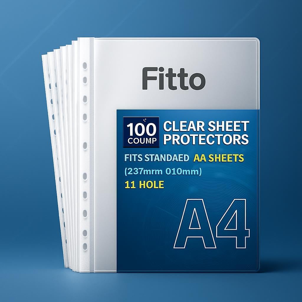 96 Pieces 100 Page 11 Hole Loose Folders for A4 Sheets (Office Binder)