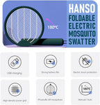 96 Pieces Eco-Friendly Bug Zapper Racket - 2-in-1 Electric Fly Swatters (High Voltage Mosquito Killer – USB Rechargeable – Outdoor & Indoor Use – Effective Insect Control)