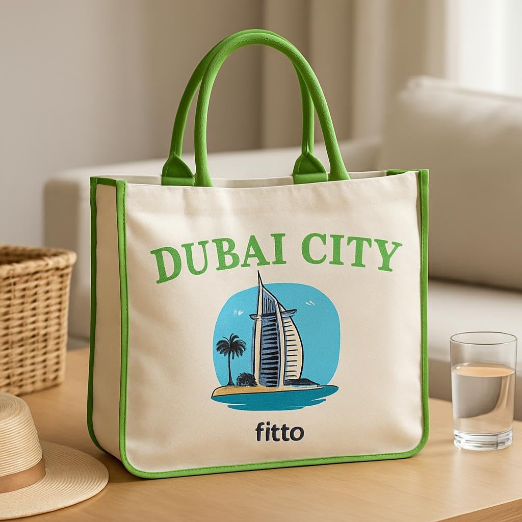 Eco-Friendly Dubai Canvas Tote Bag with Handles – Durable and Stylish