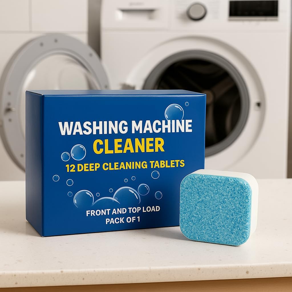 96 Pieces Washing Machine Cleaners (12 Deep Cleaning Tablets – Front and Top Load)