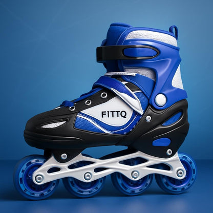 Roller Skates for Beginners Mixed Colors with PCV Bag – Inline Pattern Recreational Skating, Kids, Adults, Adjustable Size