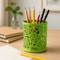144 Pieces Green Pen Holder Round Desk Organizers (8x9cm)