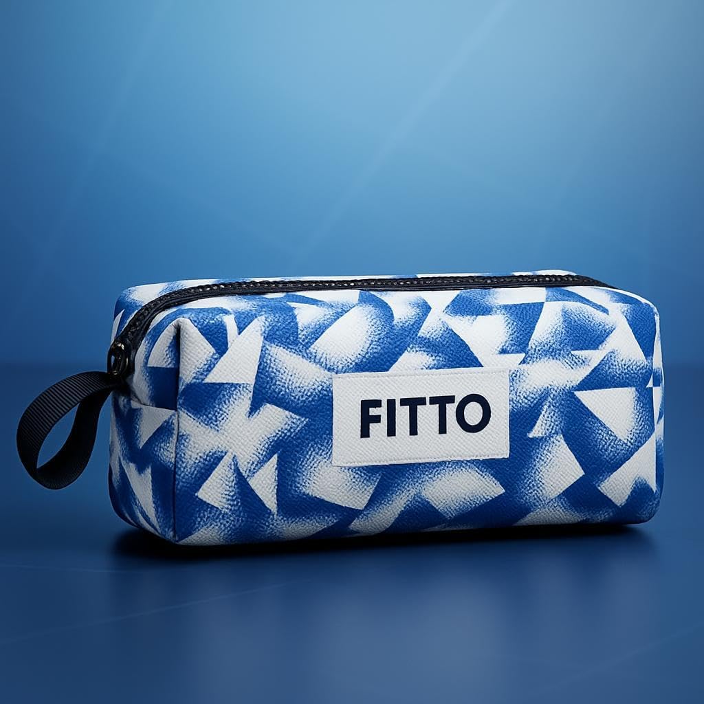Blue Pencil Pouch, 20.5x6.5x5cm, Trendy Stationery Bag