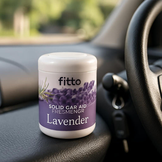 Solid Car Air Freshener Lavender Scent, Long Lasting Gel Odor Eliminator for Car Interior and Dashboard, 200gms